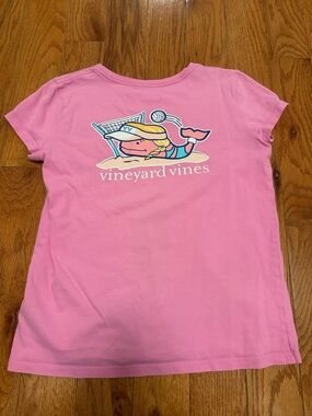 Vineyard Vines Pink Beach Whale Tee